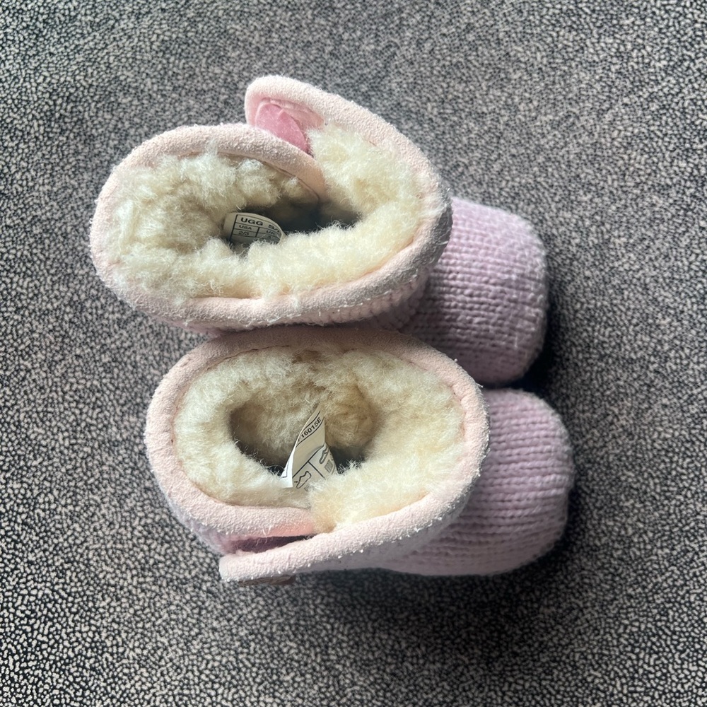 UGG Pink and Cream Cozy Slippers